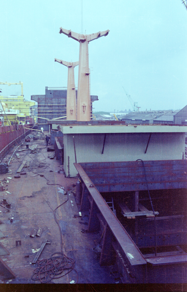 Armadale on deck after launch looking aft along the fore deck towards the deck house