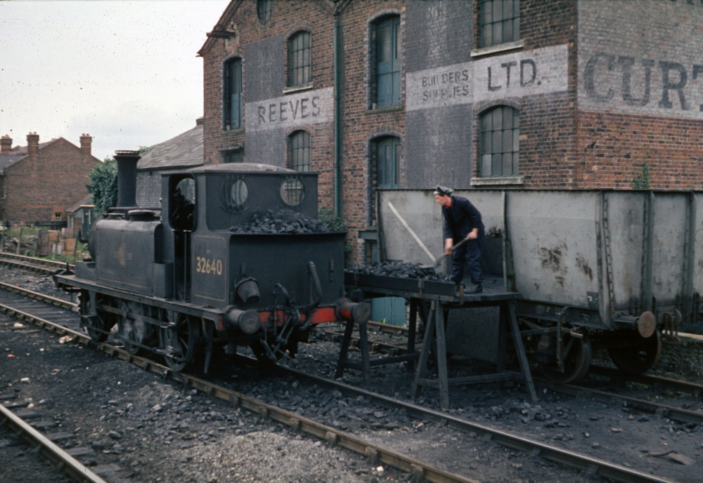 Terrier 32640 ex Newport being coaled at Havant 1963